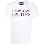 T-shirts à imprimés Versace Jeans blancs à manches courtes pour homme en promo 