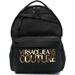 Versace Jeans Couture sac à dos zippé à logo imprimé - Noir