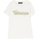 T-shirts à col rond Versace blancs à strass de créateur Taille 10 ans pour fille de la boutique en ligne Miinto.fr avec livraison gratuite 