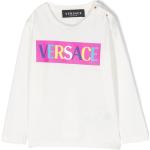 T-shirts à imprimés Versace blancs en jersey de créateur pour garçon en promo de la boutique en ligne Farfetch.com 