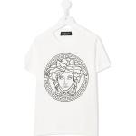 T-shirts à imprimés de créateur Versace blancs enfant 