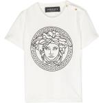 T-shirts à col rond Versace blancs bio de créateur pour garçon de la boutique en ligne Farfetch.com 
