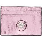Porte-cartes en cuir de créateur Versace rose bonbon en cuir de veau pour femme 