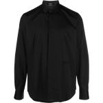 Chemises de créateur Versace noires en viscose à manches longues à manches longues classiques pour homme 