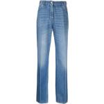Jeans droits de créateur Versace bleus W24 L29 classiques pour femme 