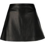 Jupes trapèze de créateur Versace noires en cuir minis Taille XXL pour femme 