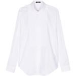 Chemises de créateur Versace blanches en popeline à manches longues à manches longues classiques pour homme 