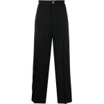 Pantalons droits de créateur Versace noirs à rayures en viscose Taille 3 XL W46 pour homme en promo 