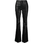Pantalons de créateur Versace noirs à logo Taille XS W44 pour femme 