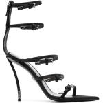 Sandales à talons de créateur Versace noires à bouts pointus Pointure 40 pour femme en promo 