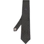 Cravates en soie de créateur Versace grises à rayures seconde main Tailles uniques pour homme 