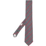 Cravates en soie de créateur Versace grises à rayures seconde main Tailles uniques pour homme 