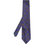 Cravates en soie de créateur Versace bleues seconde main Tailles uniques pour homme 