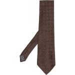 Cravates en soie de créateur Versace marron chocolat seconde main Tailles uniques pour homme 
