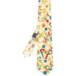 Cravates en soie de créateur Versace jaunes seconde main Tailles uniques pour homme 
