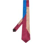 Versace Pre-Owned cravate texturée en soie à design colour block (années 2000) - Rouge