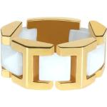 Boutons de manchette en or de créateur Versace jaunes en céramique 18 carats seconde main pour homme 