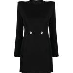 Robes en laine de créateur Versace noires à manches longues à col rond Taille XL pour femme en promo 