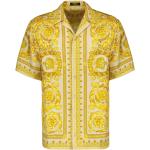 Chemises de créateur Versace jaunes à manches courtes à manches courtes Taille L classiques pour homme 