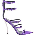 Sandales à talons de créateur Versace violettes à talons aiguilles Pointure 41 pour femme 