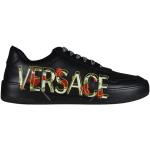 Baskets à lacets de créateur Versace noires en caoutchouc Pointure 41 look casual pour homme 