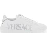 Baskets à lacets de créateur Versace blanches à logo en cuir de veau à lacets Pointure 41 look casual 