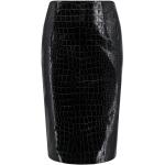 Jupes en cuir de créateur Versace noires en cuir Taille XS look fashion pour femme 