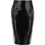 Jupes en cuir de créateur Versace noires en cuir Taille XS look fashion pour femme 