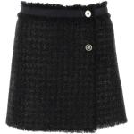 Jupes courtes de créateur Versace noires en laine courtes Taille XS look fashion pour femme 