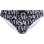 Slips de bain de créateur Versace noirs all Over Taille 3 XL 