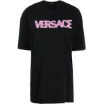 T-shirts à imprimés de créateur Versace noirs en coton mélangé à manches courtes Taille XS pour femme en promo 