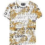 Versace T-Shirt Uomo Jeans Couture Print Logo Baroque 73gah6s0.js099.g03