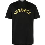 T-shirts col rond de créateur Versace noirs à manches courtes à col rond Taille XL 
