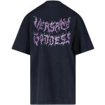 T-shirts à imprimés de créateur Versace noirs à logo à manches courtes à col rond Taille XS pour femme 