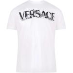 T-shirts col rond de créateur Versace blancs à logo à manches courtes à col rond Taille L look casual 