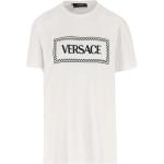 T-shirts col rond de créateur Versace blancs en coton à manches courtes à col rond Taille XS classiques pour femme 