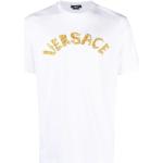 T-shirts col rond de créateur Versace blancs à manches courtes à col rond Taille 3 XL look casual 