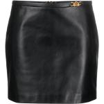 Jupes courtes de créateur Versace noires en cuir minis Taille XXL pour femme 