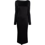 Robes de soirée longues de créateur Versace noires en viscose à motif bateaux à manches longues Taille XL pour femme en promo 