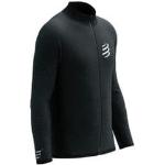 Sweats zippés Compressport noirs en éponge à capuche Taille L look sportif pour homme en promo 