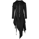 Vestes vintage noires en shoftshell imperméables respirantes à capuche à manches longues Taille S plus size look fashion pour homme 
