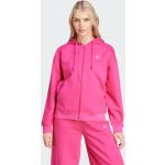 Vestes zippées adidas Essentials roses à capuche Taille XXS pour femme en promo 