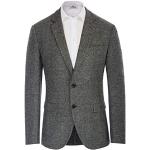 Blazers vintage gris clair en tweed à col roulé Taille L look fashion pour homme 