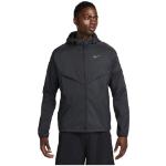 Vestes de running Nike Windrunner noires en fil filet coupe-vents respirantes Taille M pour homme en promo 
