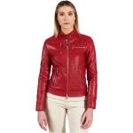 Vestes de moto  D'arienzo rouges en cuir d'agneau Taille XS pour femme en promo 