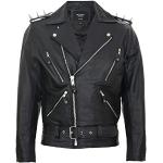 Vestes de moto  noires à clous Taille 4 XL look fashion pour homme 