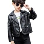 Blousons de moto noirs enfant look fashion 