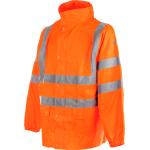 Vestes d'hiver orange en polyester Taille 3 XL pour homme 