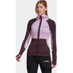Vestes de randonnée adidas Terrex lilas à capuche Taille L pour femme en promo 