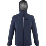 Vestes de randonnée Millet bleues en gore tex imperméables coupe-vents respirantes Taille XS look fashion pour homme 